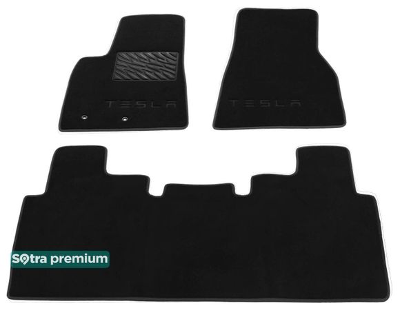 Двошарові килимки Sotra Premium Black для Tesla Model S (mkI) 2012-2014 - Фото 1