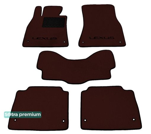 Двошарові килимки Sotra Premium Chocolate для Lexus LS (mkIV)(задній привід) 2006-2012 - Фото 1