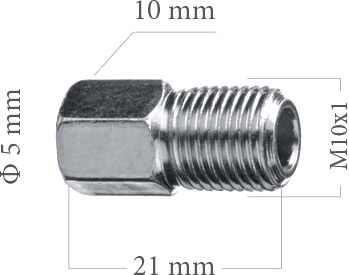 Наконечник WP 5-100-116X (M10х1) під трубку 4.75мм - Фото 1