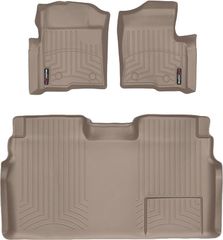 Коврики WeatherTech Beige для Ford F-150 (mkXII)(double cab)(no 4x4 shifter)(with air vents to 2 row)(4 fixing posts) 2010-2014
