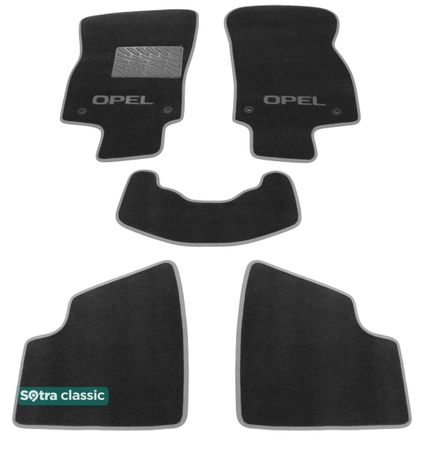 Двошарові килимки Sotra Classic Grey для Opel Astra (mkIII)(H) 2004-2014 - Фото 1