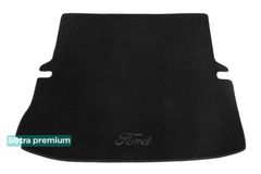 Двошарові килимки Sotra Premium Black для Ford Explorer (mkV)(складений 3 ряд)(багажник) 2010-2019