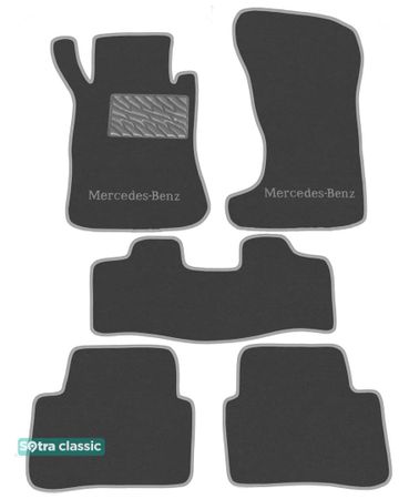 Двошарові килимки Sotra Classic Grey для Mercedes-Benz C-Class (W203)(4matic) 2000-2006 - Фото 1