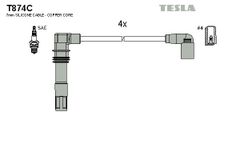 Дроти запалювання Tesla T874C для VAG (1.4 / 1.4 16V / 1.6 16V)(AUA; BBY; AFK; AQQ; AUB; APE; AUA; AUS; AZD; BCB; BCA; AXP; AHW) - Фото 2