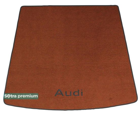 Двошарові килимки Sotra Premium Terracotta для Audi Q7 (mkI)(ширина по кріплення)(багажник) 2006-2014 - Фото 1