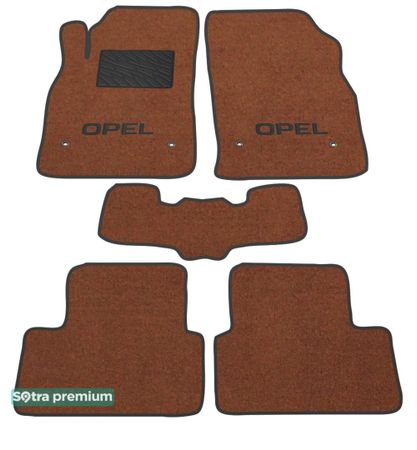 Двошарові килимки Sotra Premium Terracotta для Opel Astra J (mkIV) 2010-2015 - Фото 1