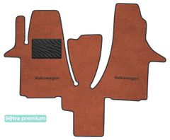 Двошарові килимки Sotra Premium Terracotta для Volkswagen Transporter / Caravelle / Multivan (T5-T6)(без кліпс)(1 ряд) 2003→