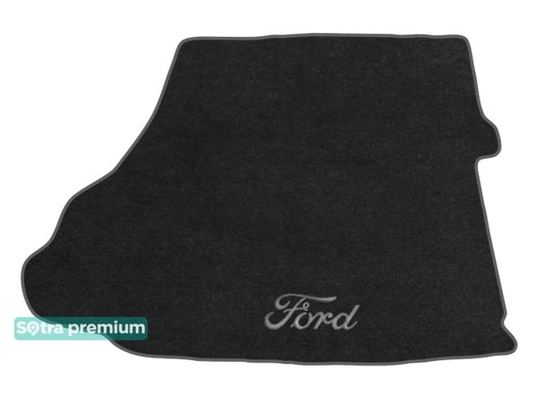 Двошарові килимки Sotra Premium Graphite для Ford Mustang (mkVI)(із сабвуфером)(багажник) 2015→ - Фото 1
