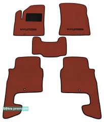 Двошарові килимки Sotra Premium Terracotta для Hyundai Santa Fe (mkII)(1-2 ряд) 2006-2009