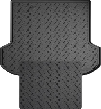 Резиновые коврики в багажник Gledring для Kia Sorento (mkIV) 2020→ (багажник с защитой) - Фото 1