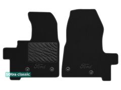 Двошарові килимки Sotra Classic Black для Ford Transit Custom (mkI)(вантажний або комбі)(1 ряд) 2018→ АКПП
