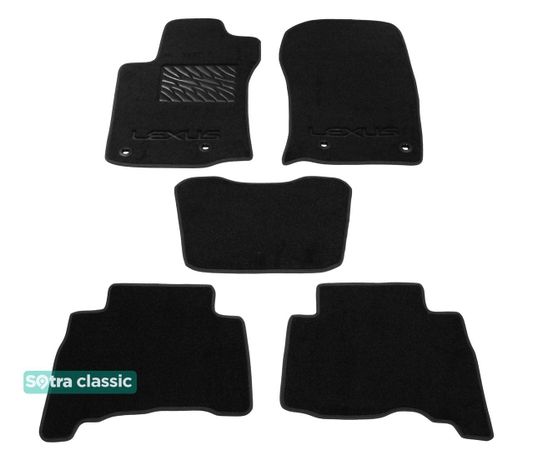 Двошарові килимки Sotra Classic Black для Lexus GX (mkII)(J150)(1-2 ряд) 2014→ - Фото 1