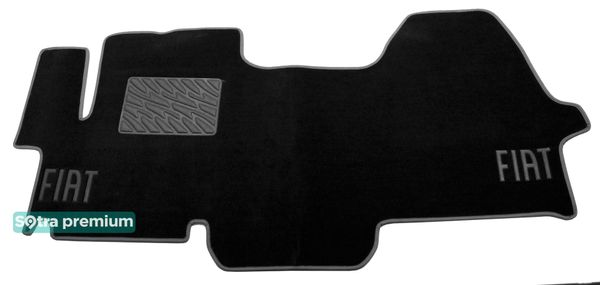 Двошарові килимки Sotra Premium Black для Fiat Ducato (mkIII)(1 ряд) 2006→  - Фото 1