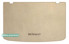 Двошарові килимки Sotra Premium Beige для Renault Clio (mkIV)(хетчбек)(багажник) 2012-2019