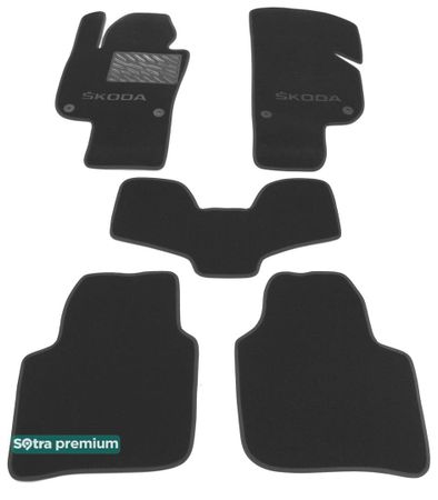 Двухслойные коврики Sotra Premium Grey для Skoda Superb (mkII)(B6) 2008-2015 - Фото 1
