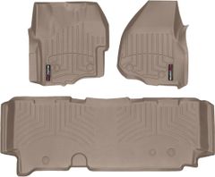 Коврики WeatherTech Beige для Ford Super Duty (mkIII)(extended cab)(with 4x4 shifter)(raised dead pedal) 2012-2016 automatic