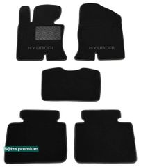 Двухслойные коврики Sotra Premium Black для Hyundai Sonata (mkVI) 2009-2014