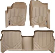 Коврики Weathertech Beige для Nissan Titan (double cab)(mkI)(1 fixing hook) 2003-2008 - Фото 1