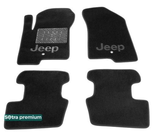 Двошарові килимки Sotra Premium Black для Jeep Patriot (mkI) 2007-2016 - Фото 1