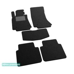 Двошарові килимки Sotra Premium Black для Hyundai Genesis (mkII)(задній привід) 2013-2016; Genesis G80 (mkI)(задній привід) 2016-2020