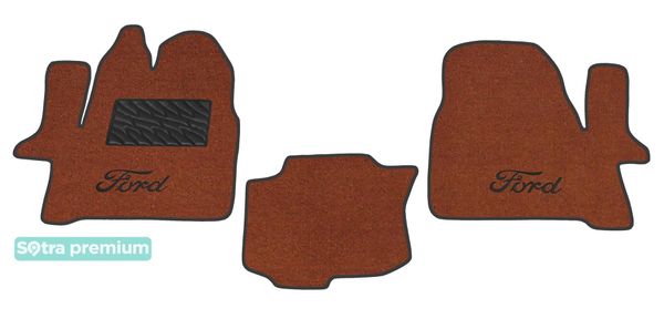 Двошарові килимки Sotra Premium Terracotta для Ford Tourneo / Transit (mkVII)(без кліпс)(1 ряд) 2013→ - Фото 1