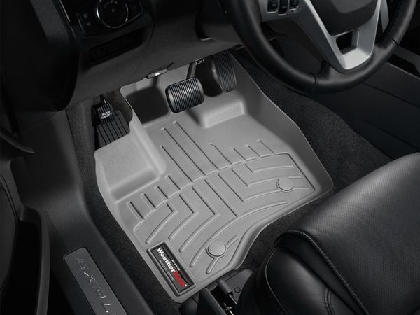 Коврики Weathertech Grey для Ford Explorer (mkV)(1-2 row)(2 row bucket seats with console) 2011-2014 - Фото 2