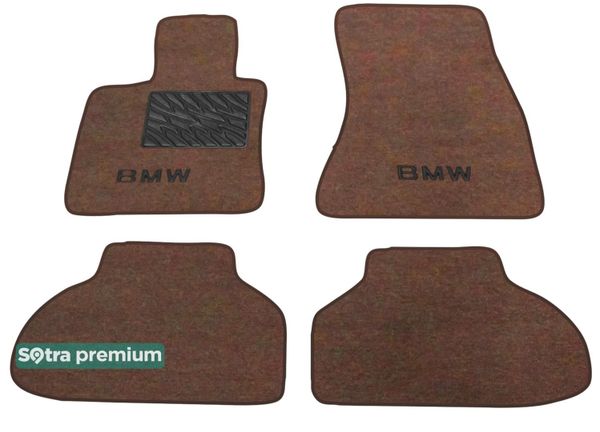 Двошарові килимки Sotra Premium Chocolate для BMW X6 (F16) 2015-2019 - Фото 1