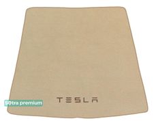 Двошарові килимки Sotra Premium Beige для Tesla Model S (mkI)(багажник) 2012→ - Фото 1