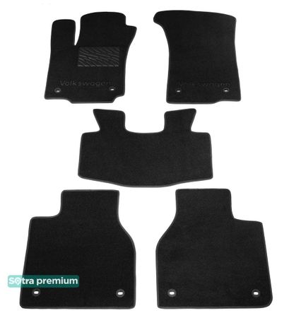 Двошарові килимки Sotra Premium Black для Volkswagen Phaeton (mkI)(long) 2002-2016 - Фото 1