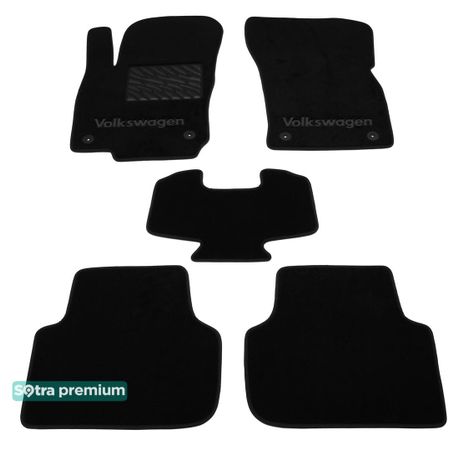 Двухслойные коврики Sotra Premium Black для Volkswagen Tiguan (mkII) 2016→ - Фото 1