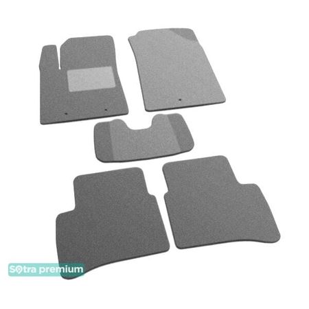 Двошарові килимки Sotra Premium Grey для Hyundai i10 (mkII) 2013-2019 - Фото 1
