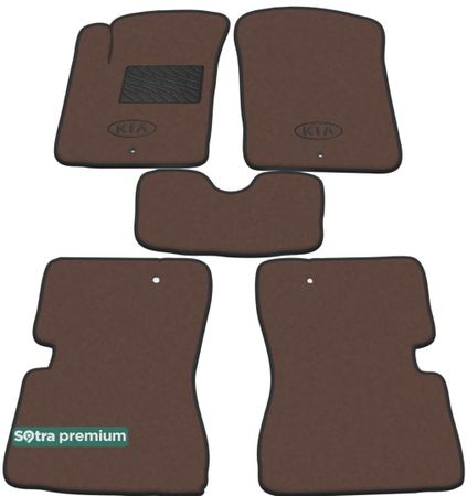 Двошарові килимки Sotra Premium Chocolate для Kia Picanto (mkI) 2003-2011 - Фото 1
