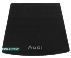 Двошарові килимки Sotra Premium Graphite для Audi Q7 (mkI)(ширина по кріплення)(багажник) 2006-2014