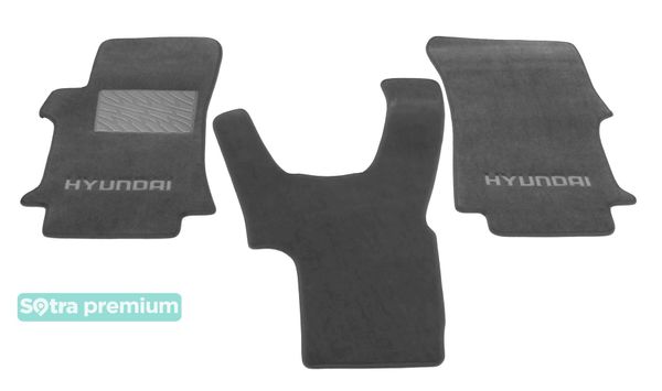 Двошарові килимки Sotra Premium Grey для Hyundai H-1 (mkII)(1 ряд) 2007→ - Фото 1