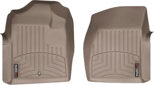 Коврик Weathertech Beige для Chevrolet Silverado (single cab)(mkII)(no 4x4 shifter)(1 row bucket) 2007-2014 - Фото 1