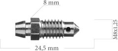 Штуцер прокачки WP 5-300-0100 (M8x1.25)(24.5мм) - Фото 1