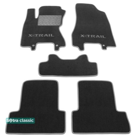 Двошарові килимки Sotra Classic Grey для Nissan X-Trail (mkII) 2007-2013 - Фото 1