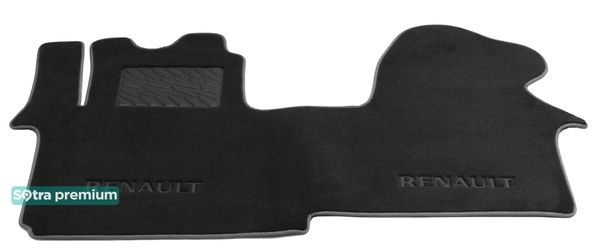 Двухслойные коврики Sotra Premium Black для Renault Trafic (mkII)(1 ряд - 2 места)(1 ряд) 2001-2014 - Фото 1