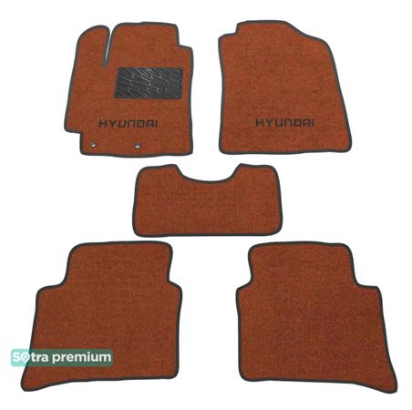 Двошарові килимки Sotra Premium Terracotta для Hyundai Accent (mkV) 2017→ - Фото 1