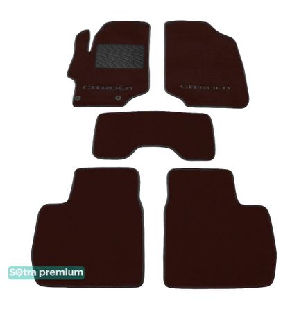 Двошарові килимки Sotra Premium Chocolate для Citroen C-Elysee (mkII) 2012→ - Фото 1