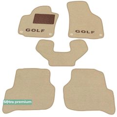 Двошарові килимки Sotra Premium Beige для Volkswagen Golf Plus (mkV-mkVI) 2005-2015