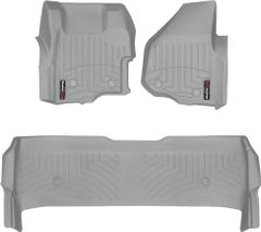 Коврики Weathertech Grey для Ford Super Duty (double cab)(mkIII)(with 4x4 shifter)(no dead pedal) 2011-2012 automatic