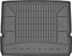Гумовий килимок у багажник Frogum Pro-Line для Ford S-Max (mkI)(7 місць) 2006-2015 (без дворівневої підлоги)(складений 3й ряд)(багажник) - Фото 1