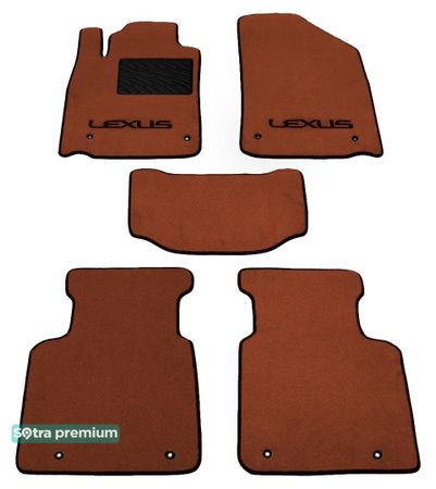 Двошарові килимки Sotra Premium Terracotta для Lexus ES (mkV) 2006-2012 - Фото 1