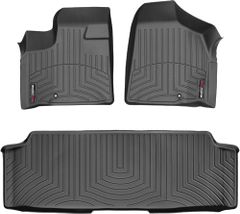 Коврики Weathertech Black для Dodge Grand Caravan (mkV)(1-2 row)(with console)(2 row bench)(no Stow & Go or Swivel & Go seats) 2012→