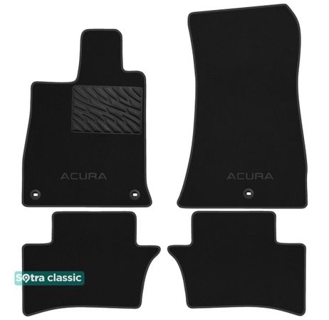 Двошарові килимки Sotra Classic Black для Acura TLX (mkII) 2020→ - Фото 1