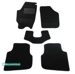 Двухслойные коврики Sotra Premium Black для Skoda Roomster (mkI) 2006-2015