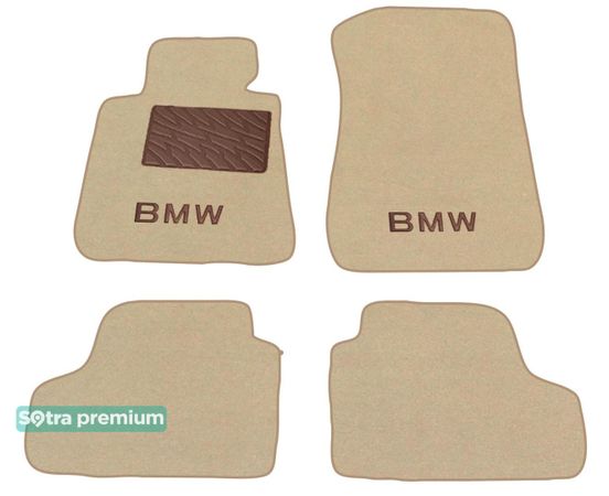 Двошарові килимки Sotra Premium Beige для BMW 3-series (E92)(купе) 2006-2011 - Фото 1