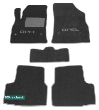Двухслойные коврики Sotra Classic Grey для Opel Astra (mkV)(K) 2015-2021 - Фото 1