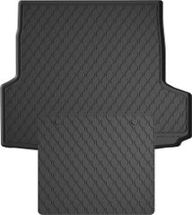 Резиновые коврики в багажник Gledring для BMW 3-series (F31)(универсал) 2012-2019 (багажник с защитой)